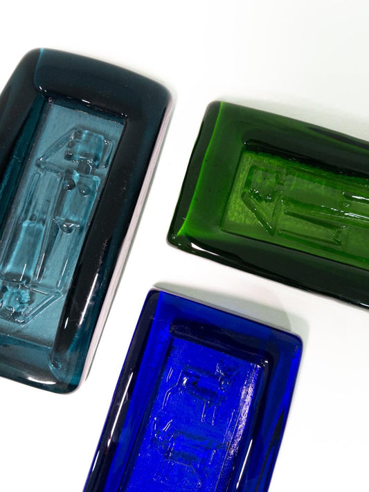Erik Höglund for Boda – Set of Three Relief Glass Trays, Sweden, 1960s