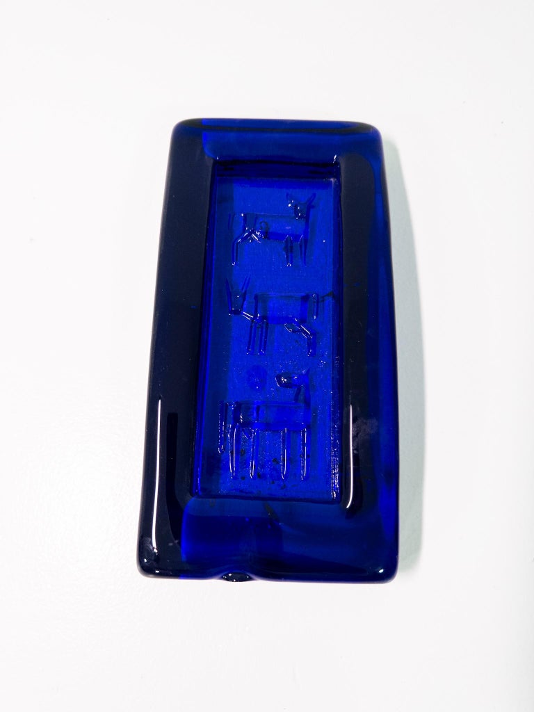 Erik Höglund for Boda – Set of Three Relief Glass Trays, Sweden, 1960s