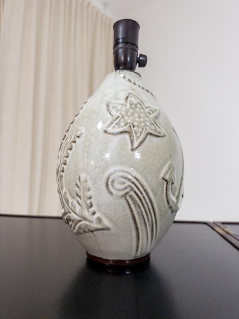 Anna-Lisa Thomson Ceramic Table Lamp, Gefle Sweden, 1940s–50s