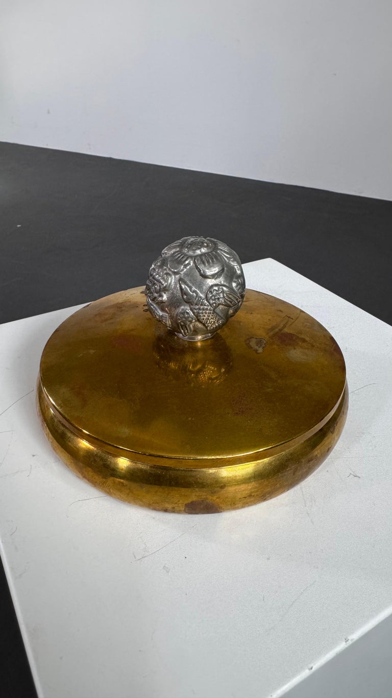 Modern Swedish Lidded Jar by Carl-Einar Borgström for Ystad-Metall, 1930s