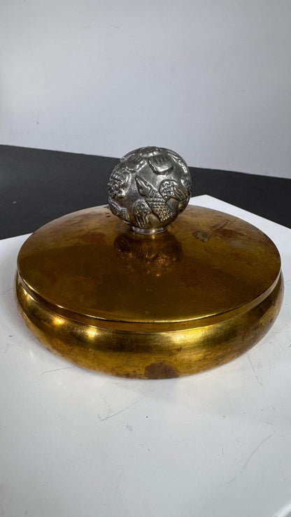 Modern Swedish Lidded Jar by Carl-Einar Borgström for Ystad-Metall, 1930s